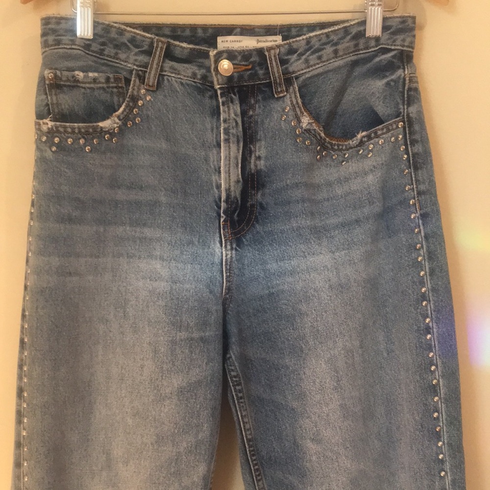 High-Rise Studded Light Blue Women’s Jeans